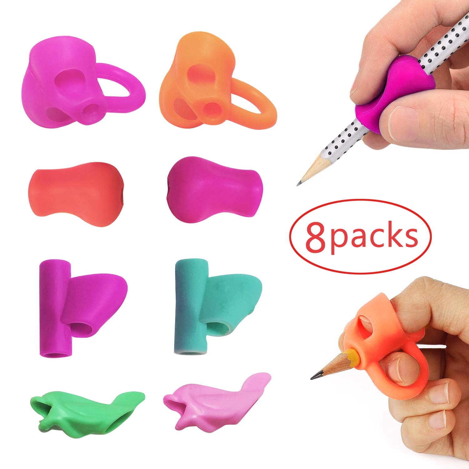 Buy Pencil Grips,MOSSLIAN Ergonomic Pencil Grip for Kids Handwritting