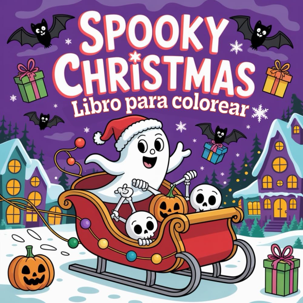 Spooky Christmas Libro para colorear: Dibujos para colorear navideños súper bonitos y fáciles con Papá Noel, muñecos de nieve, renos y árboles de ... regalo de Navidad perfecto para los niños).