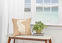 Vista 6 de C&F Home Almohada de arpillera de caballito de mar de 18 x 18 pulgadas, color marrón