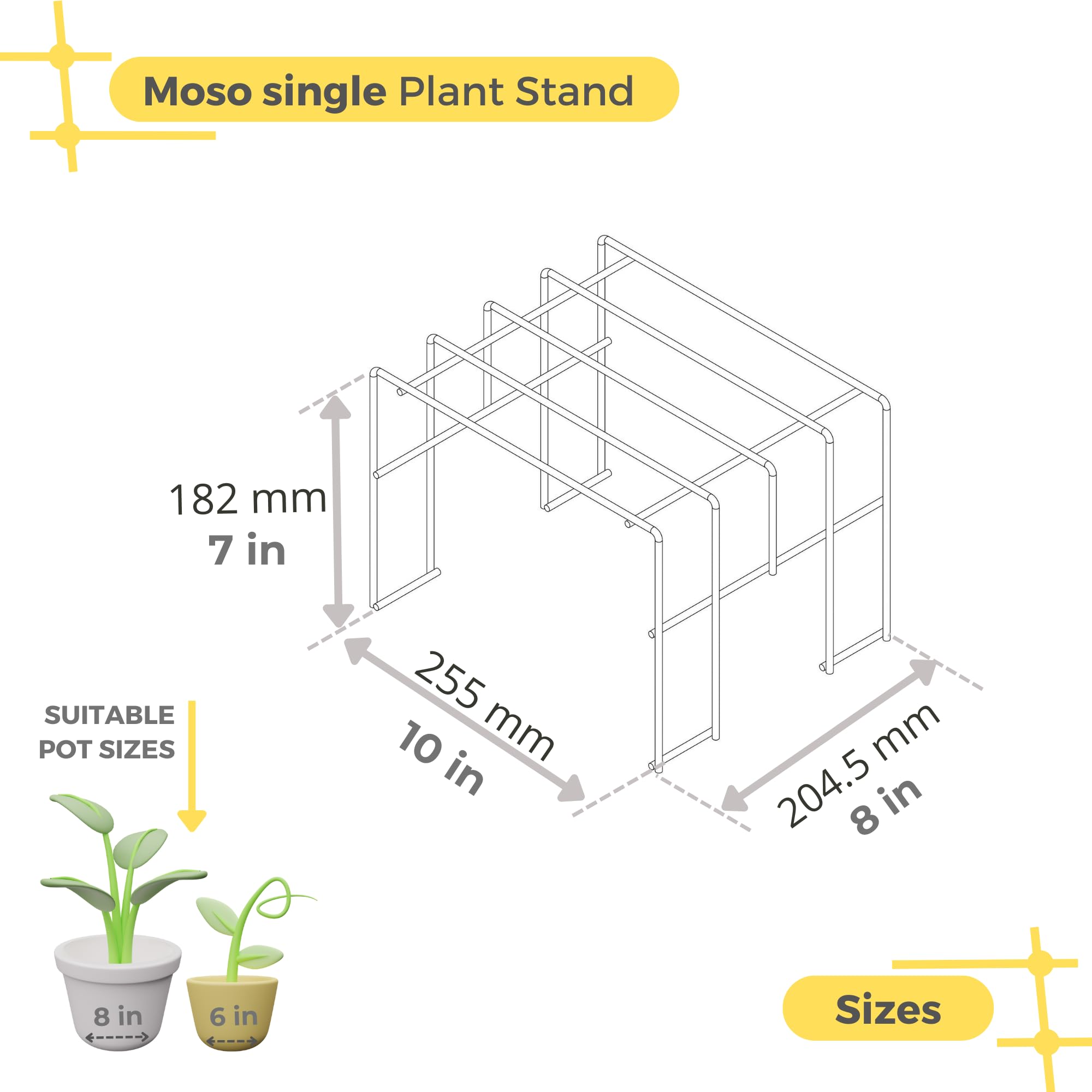 Meshable Moso Plant Stand - Stylish Balcony Display -6