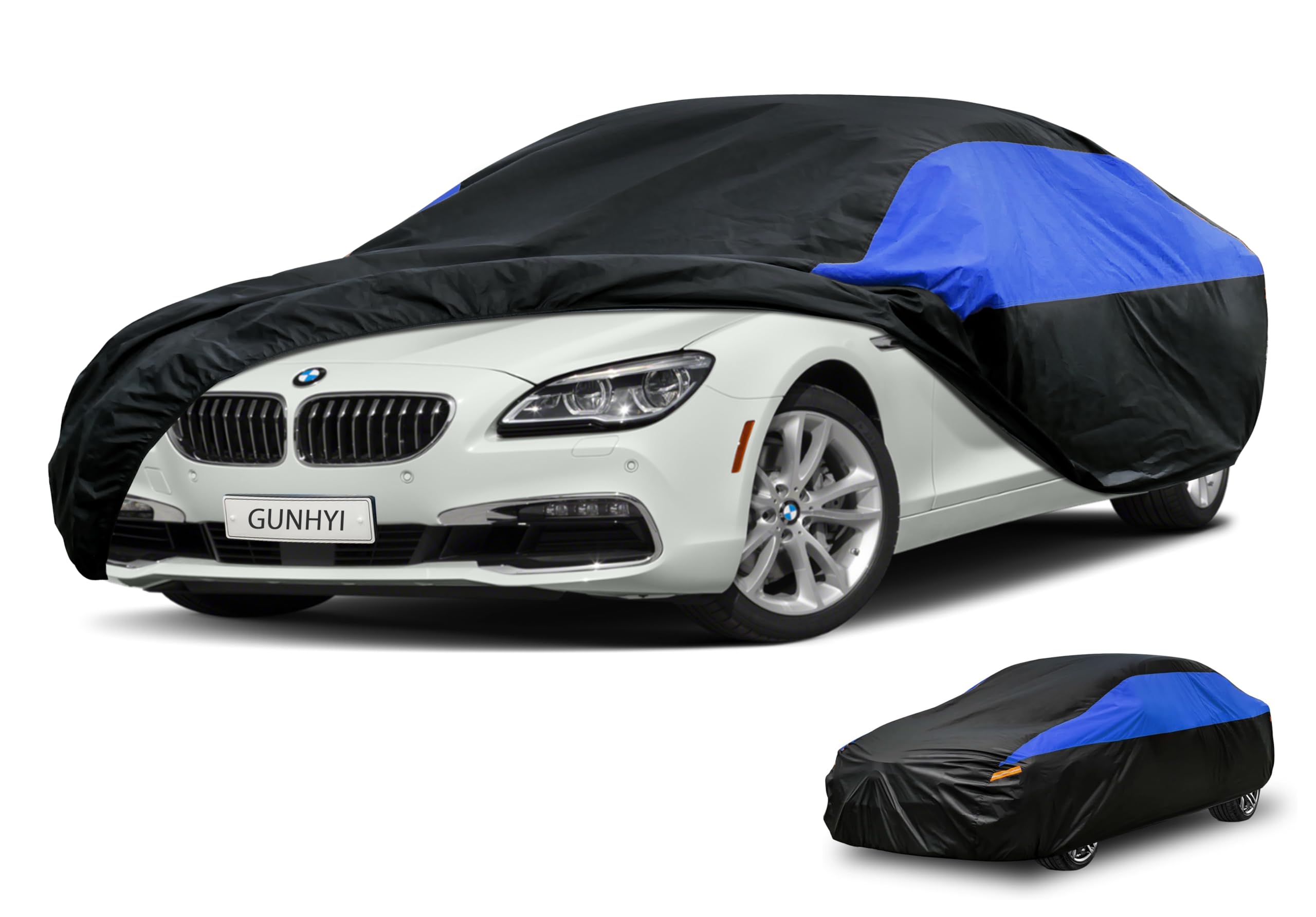 GUNHYI Car Cover Custom Fit 6 Series Waterproof All Weather, Lightweight Full Car Cover Outdoor Sun UV Rain Dust Snow Wind Protection.