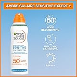 Garnier Ambre Solaire Sensitive Expert+ - Brume Solaire Hypoallergénique Adulte - Très Haute Protection FPS50+ - Non Gras & Non Collant - Waterproof - 150 ml - 3