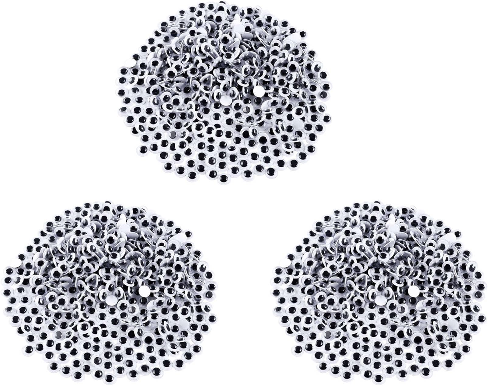 3000 Pieces Eyes Self Adhesive Googly Eyes for DIY Craft Scrapbooking, Festival Craft Doll Making Toys Eyes 6mm