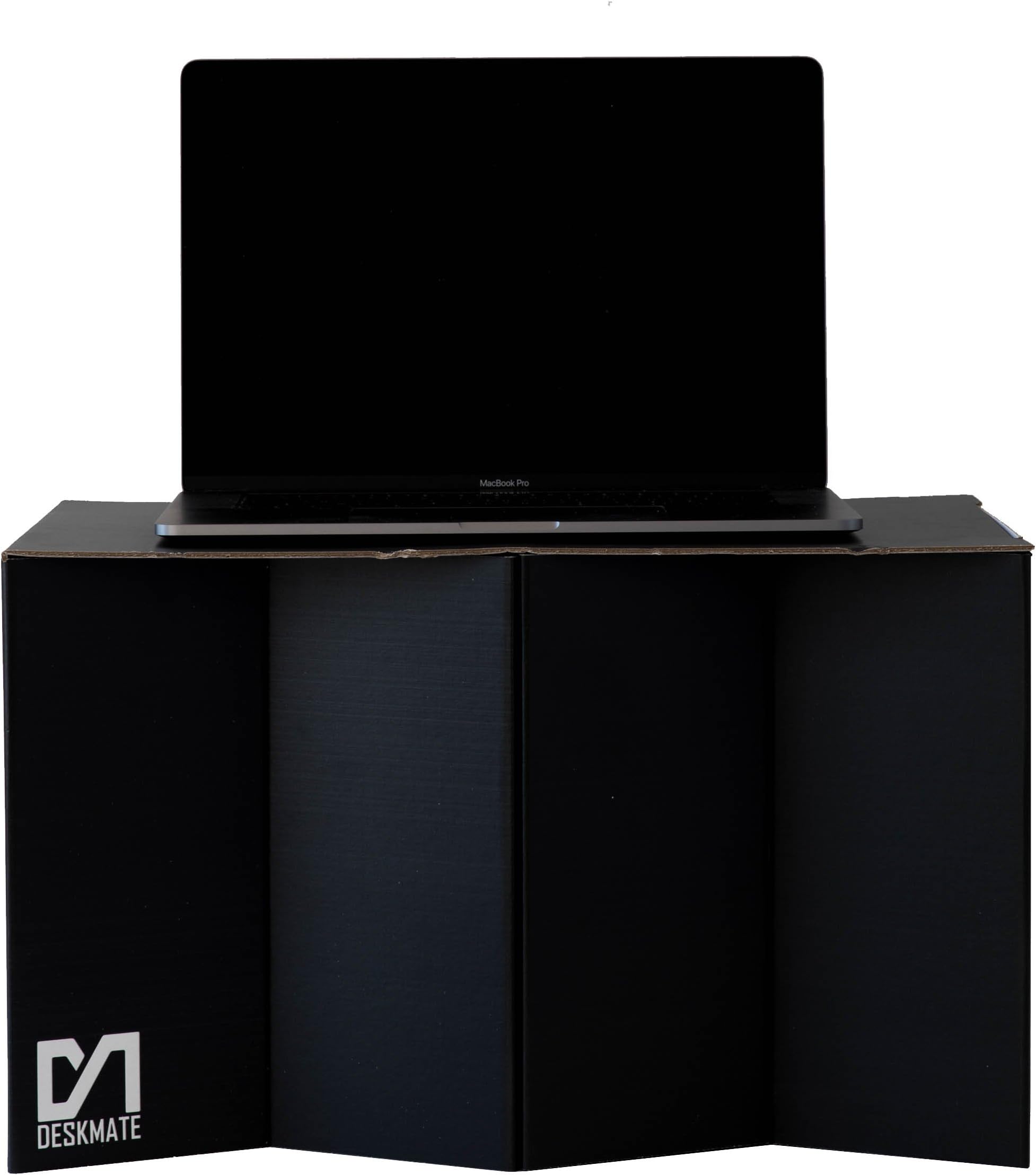 Deskmate Cardboard Minimate Ergonomic Standing Desk Converter | For Office Desk Workstation Use | Foldable & Portable | Single Level Designed For Use With Laptops | Improves Your Lower Back Health