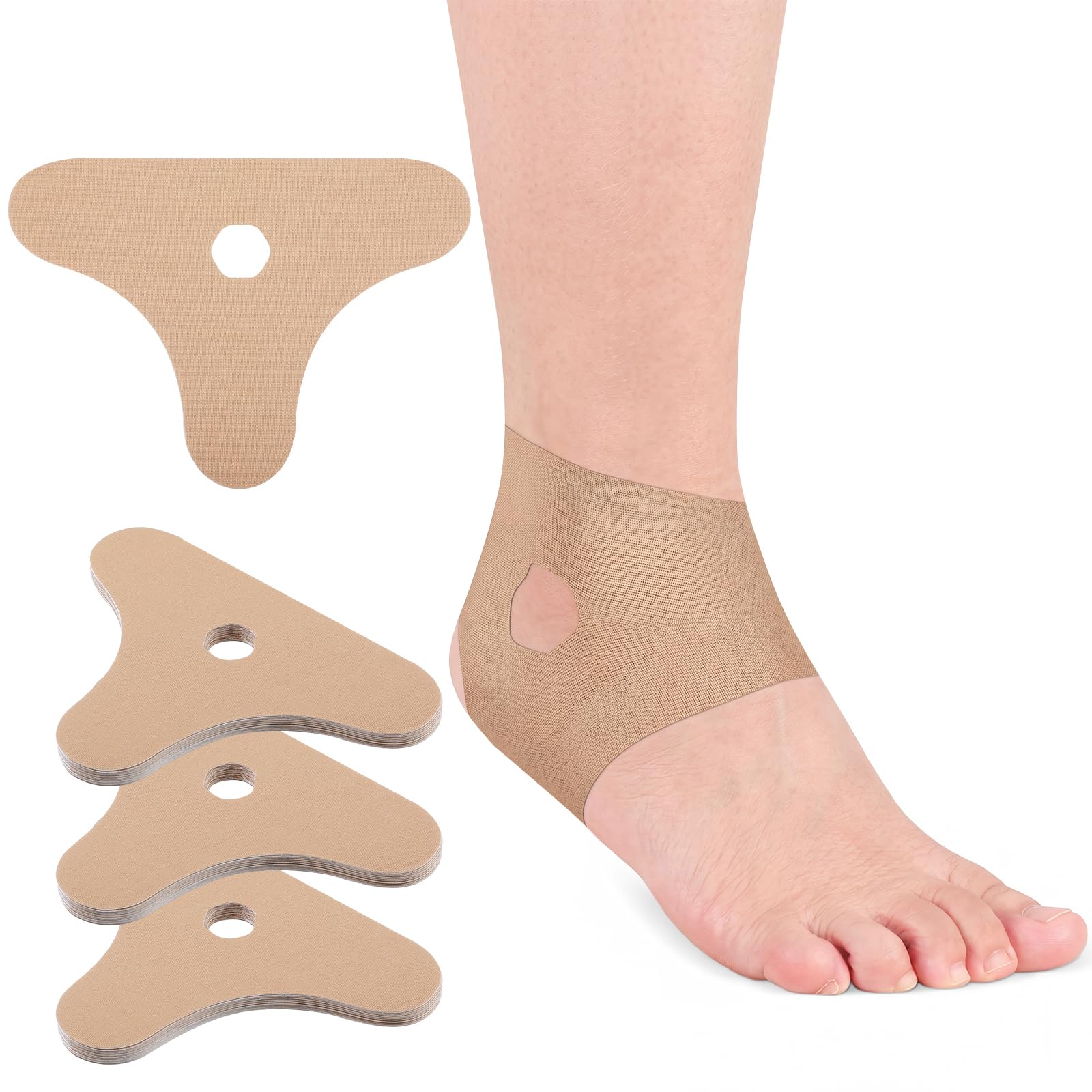 30 Pcs Precut Kinesiology Ankle Tape for Sprain Pain,Skin Color