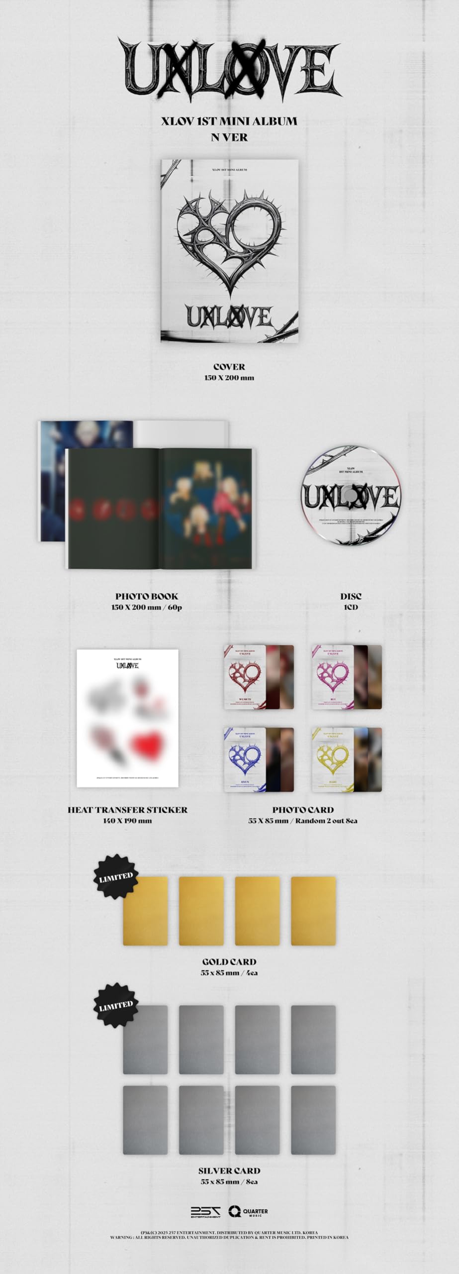 Amazon.com: XLOV UXLXVE 1st Mini Album (Photobook - N Ver.) : Home