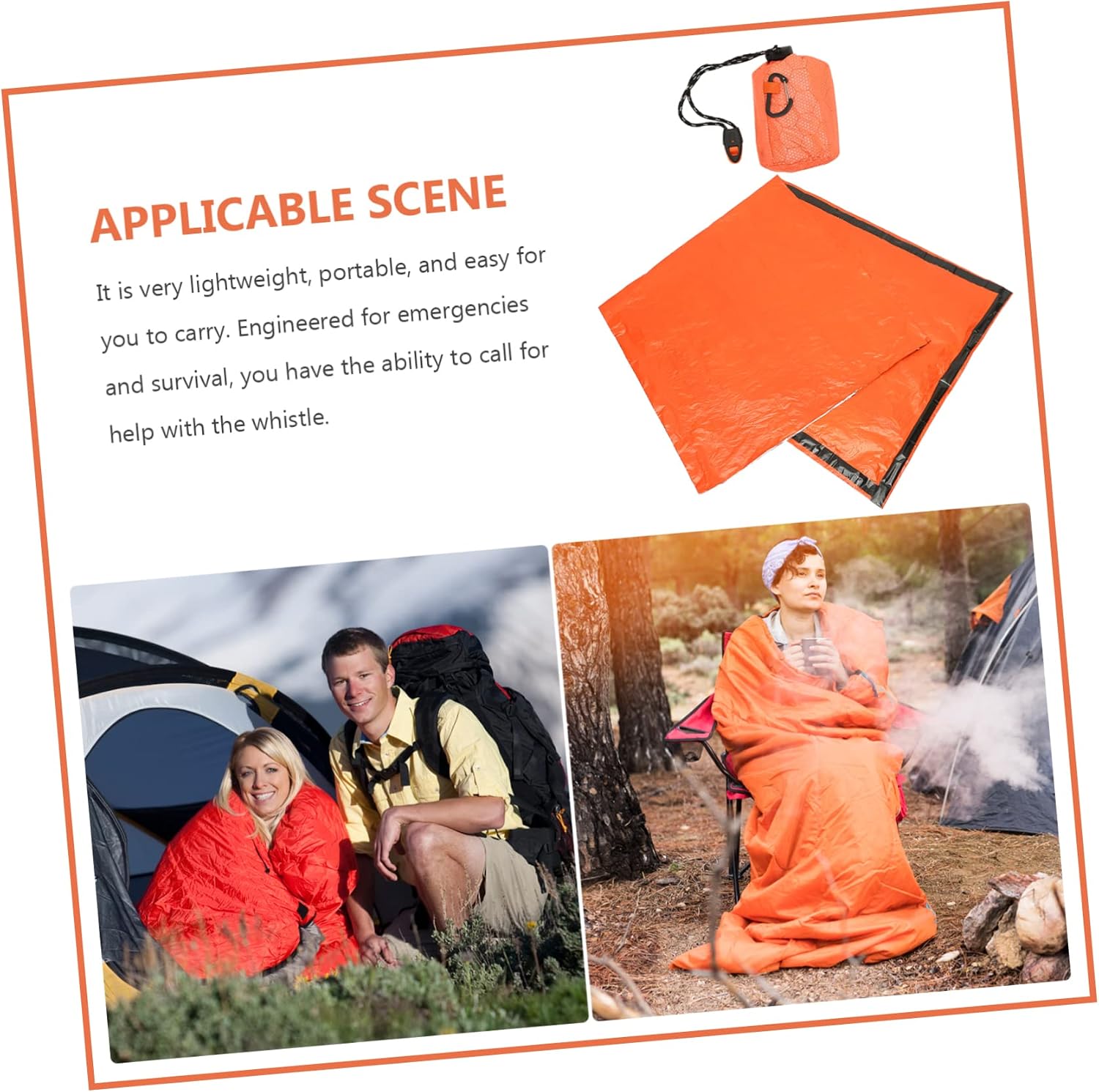 Generic Survival Gear Portable Emergency Sleeping Bags Water-Resistant PE Material