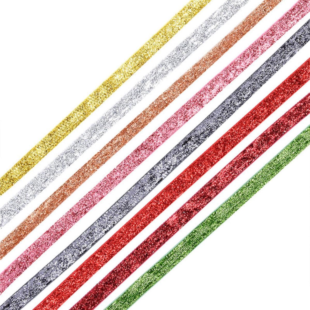 Golden Flocking Ribbon Wrapping Band for Clothing and Headwear Xmas image 2