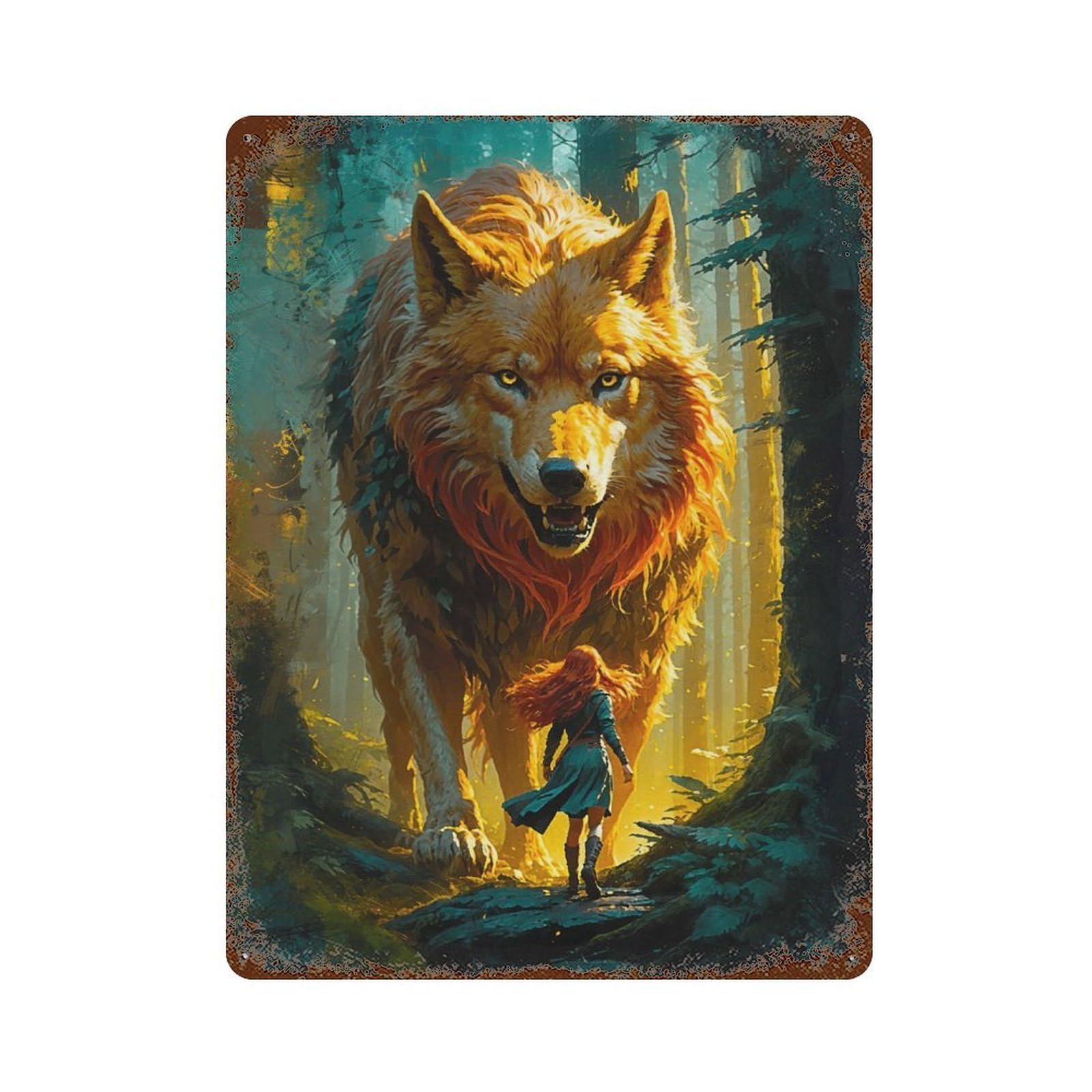 The Unexpected Friendship Decorative Tin Sign 15.7"x11.8", for Cafe, Home Bar And Lounge Decor, Decorative Metal Wall Art