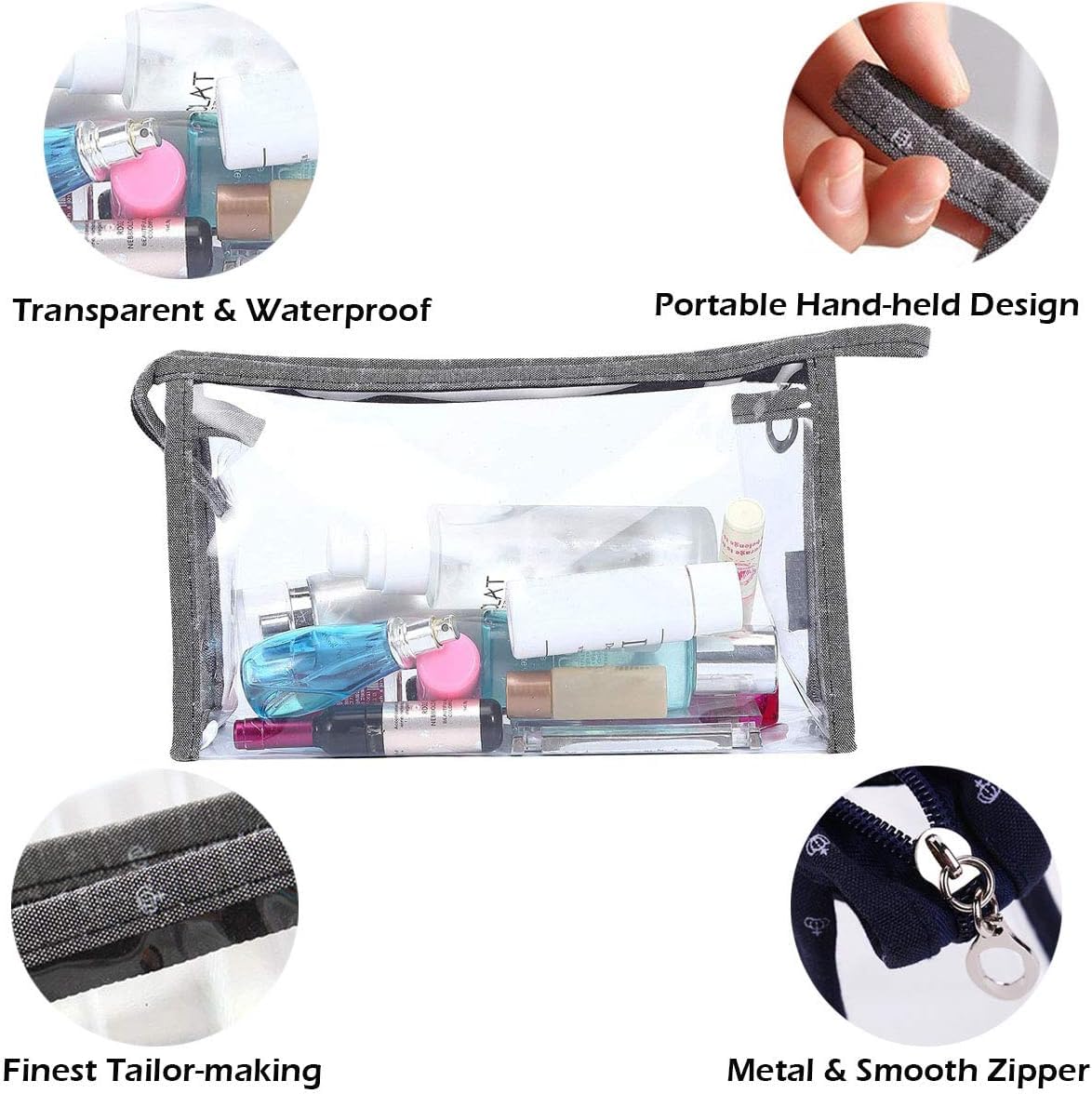 3PCS Travel Makeup Bag Set - Image 3