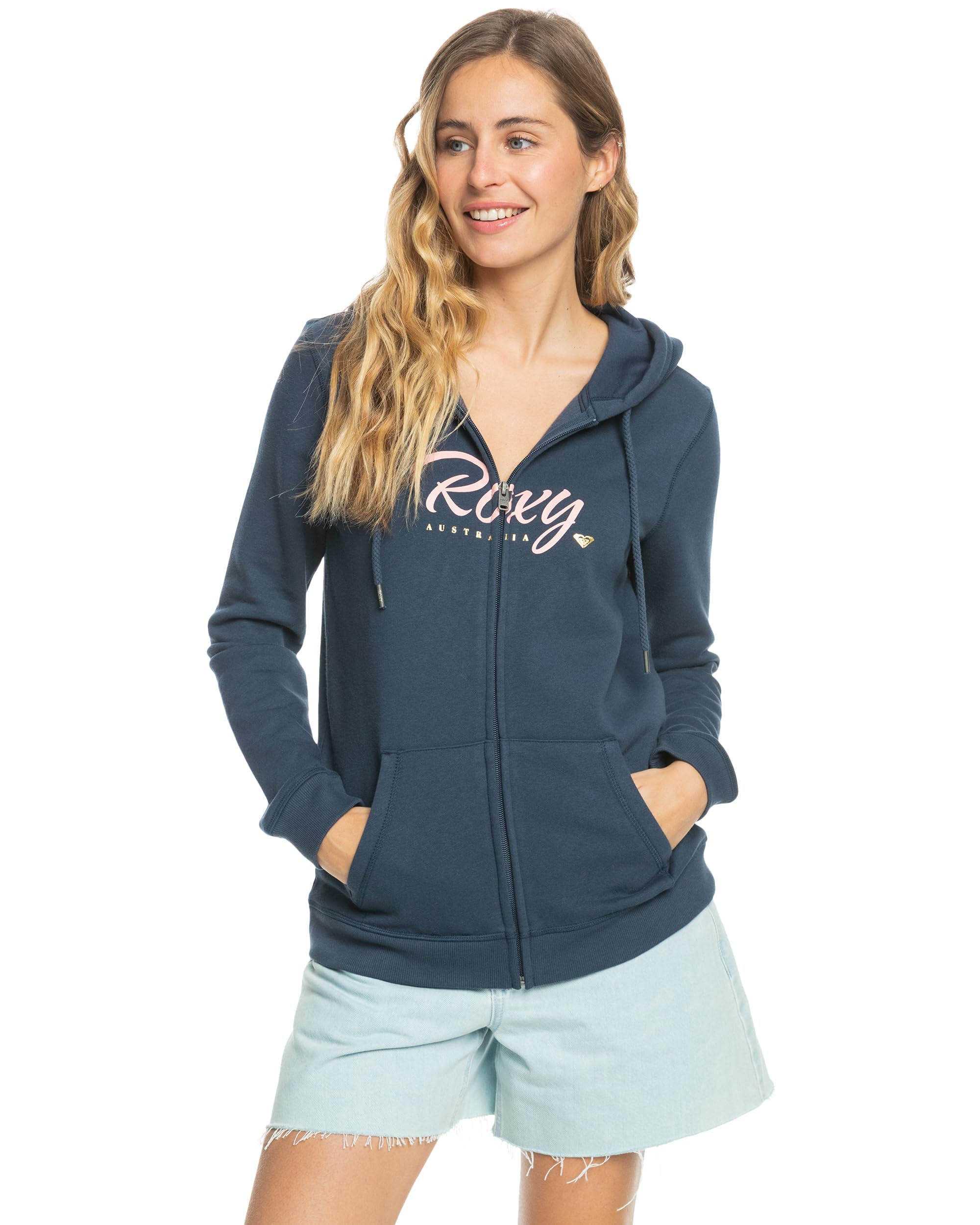 Roxy Womens Itia Zip Signature, Mood Indigo, XS EU