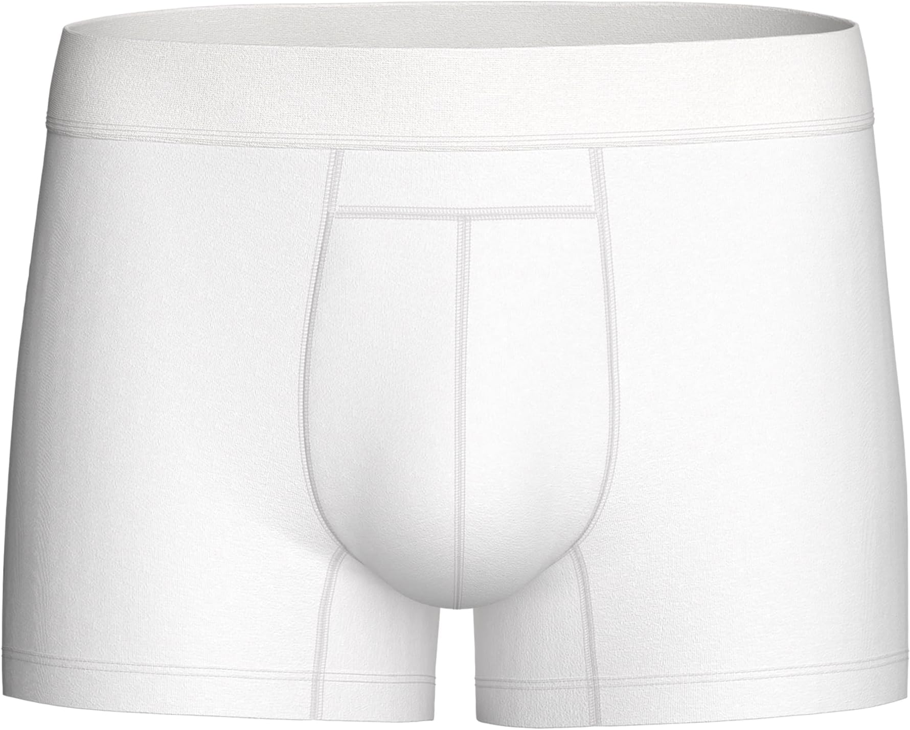 PROTECHDRY - Washable Urinary Incontinence Cotton Boxer Brief Underwear for Men, with Front Absorbent Area, White Large, 36-38" Waist