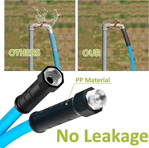 Miniatura 8 de Cupohus Manguera de agua para autocaravana de 50 pies con extremos de alivio de tensión, manguera de agua potable resistente a las torceduras,