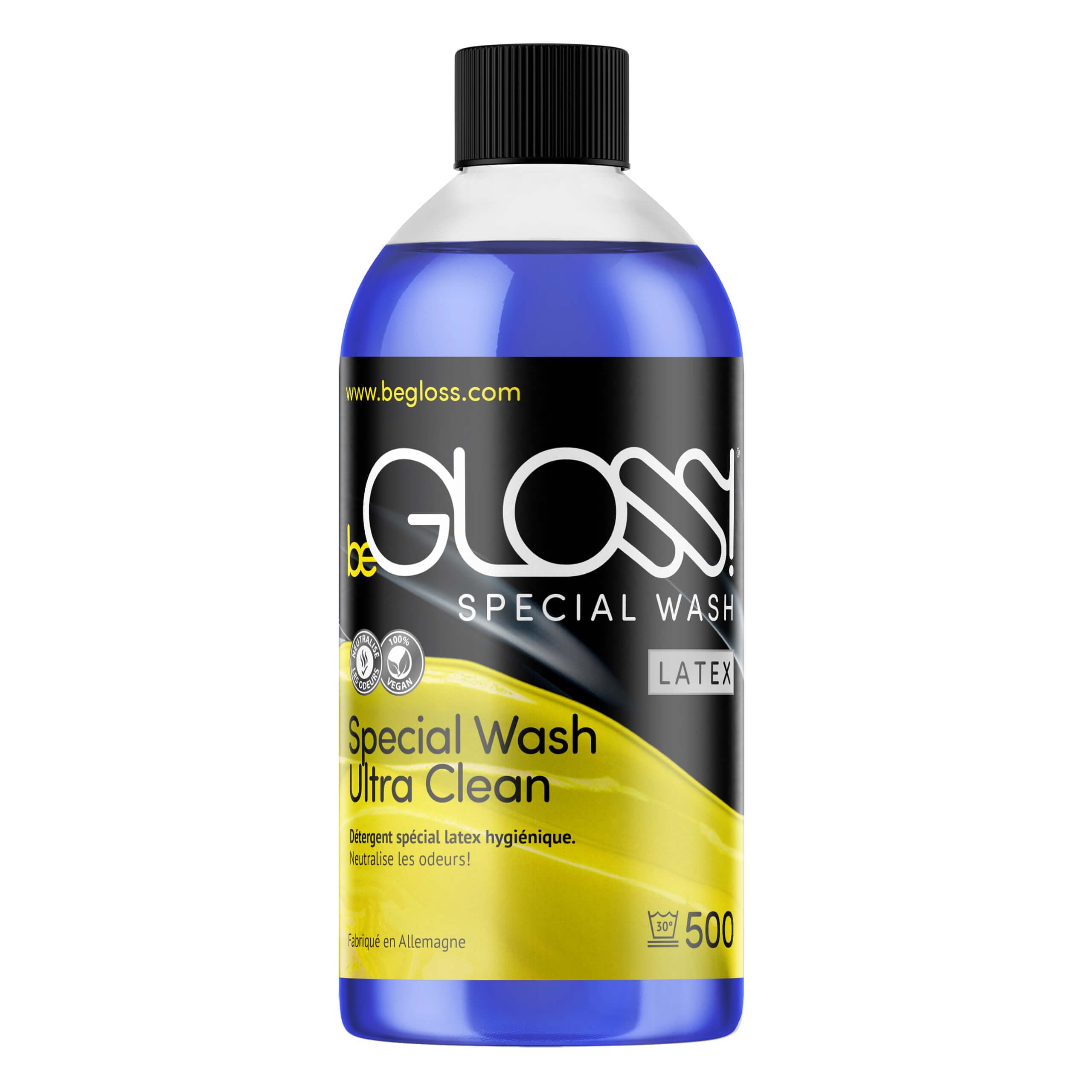 Latex Care SET 500 - Perfect SHINE-Latex Polish - Easy GLIDE-Latex Dressing AID Spécial WASH LATEX-Détergent spécial