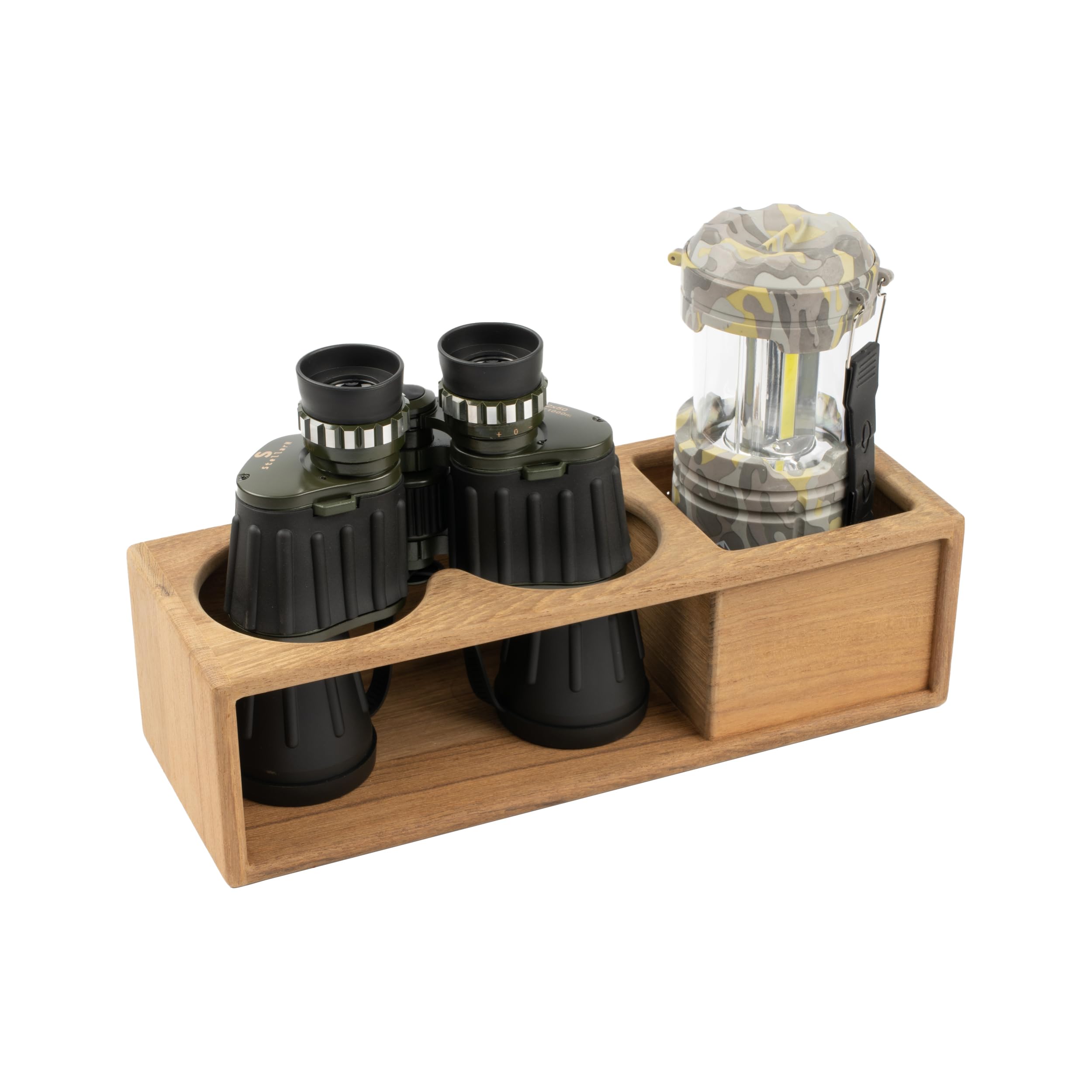Whitecap Teak 2 Insulated Drink/Binocular Rack with Tray