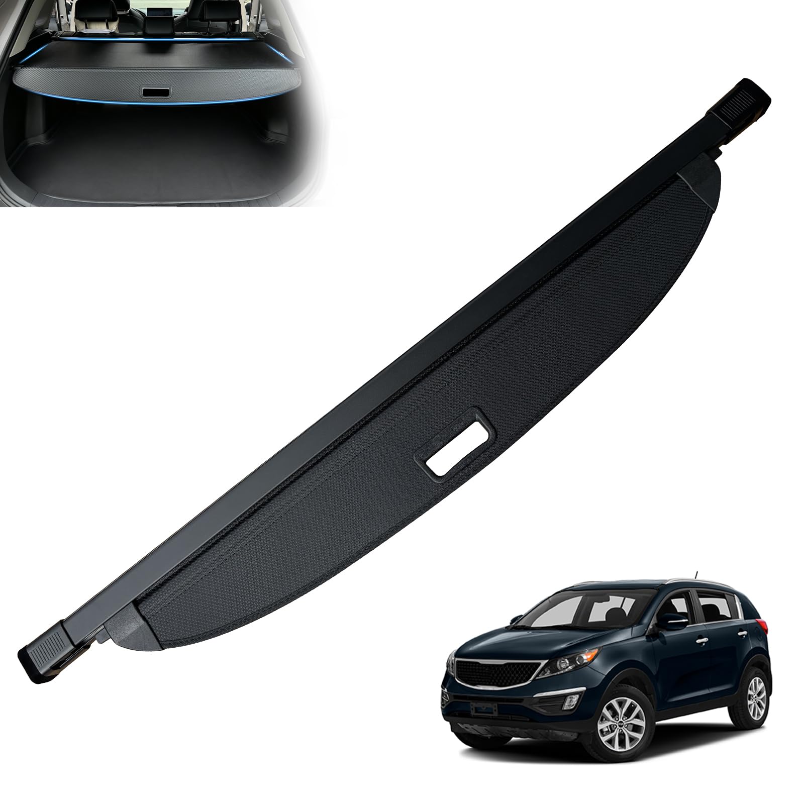 Cargo Cover for 2010-2016 Kia Sportage Retractable Trunk Cover