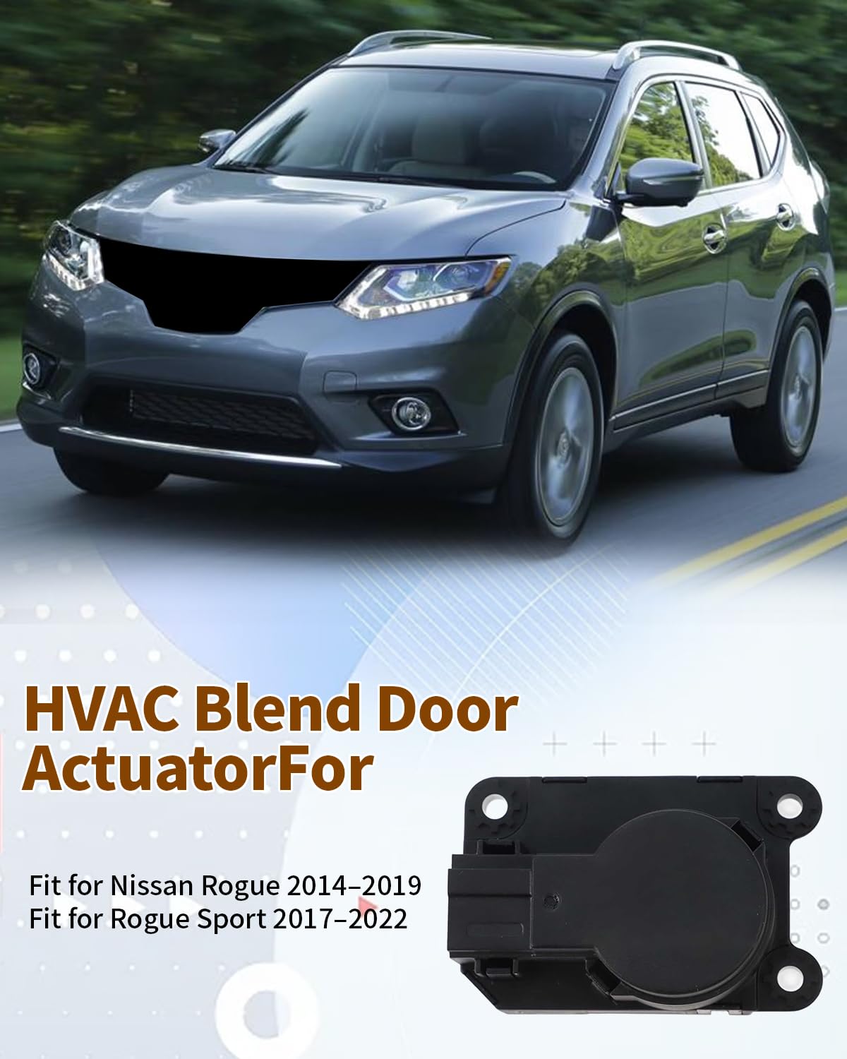 HVAC Blend Door Actuator 27749-4BU0A Fit for Nissan Rogue 2014–2019 Fit for Rogue Sport 2017–2022 Mix/Mode Actuator Replaces 277T1-4BU1A