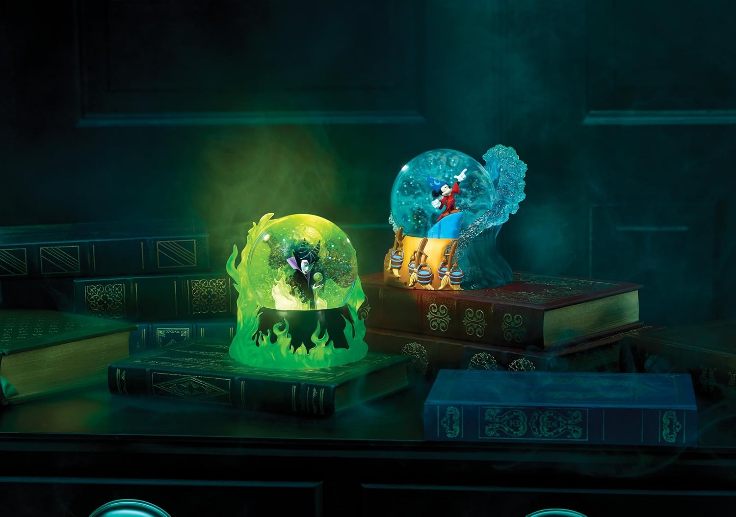 Enesco Disney Showcase Maleficent Flames Lit Waterball Waterglobe, 5.5 Inch, Multicolor