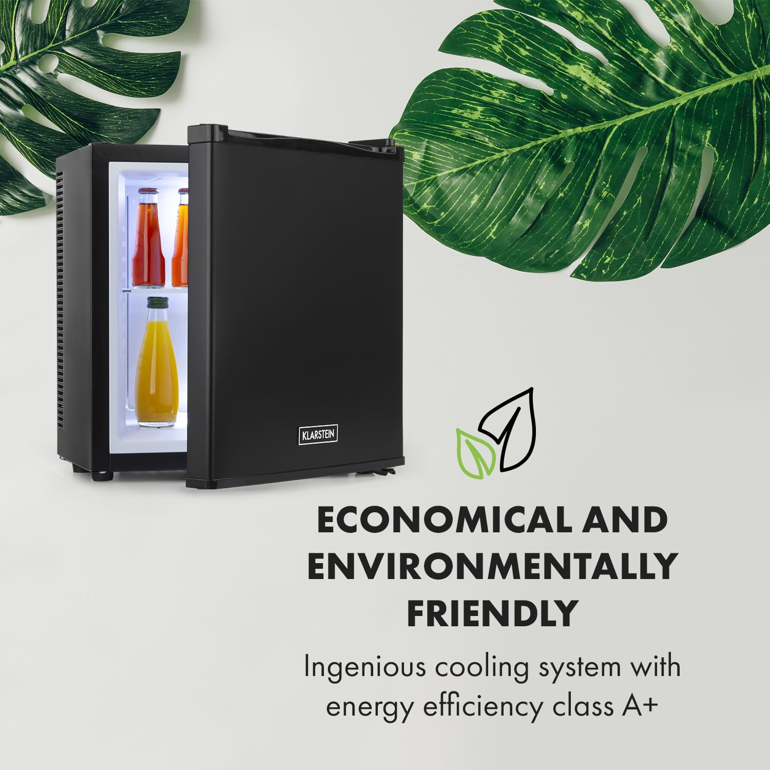 Klarstein Mini lodówka do pokoju, 13L mini lodówka na napoje i kosmetyki, Mały minibar, mała i cicha, Regulowana półka, Mała Skincare 5-15°C