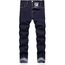 Men's Slim Fit Stretch Jeans Ripped Skinny Jeans for Men, Fashion Straight Leg Comfort Flex Waist Cargo Denim Pants