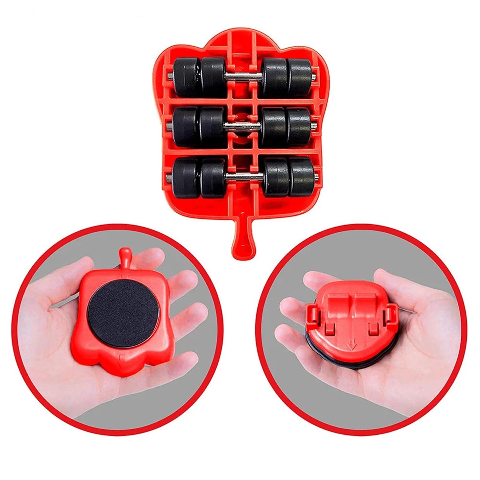 Set di 5 attrezzi per lo spostamento di mobili pesanti, kit di sollevamento con ruote, barre a rullo e strumenti manuali per spostare mobili e frigoriferi in modo efficiente