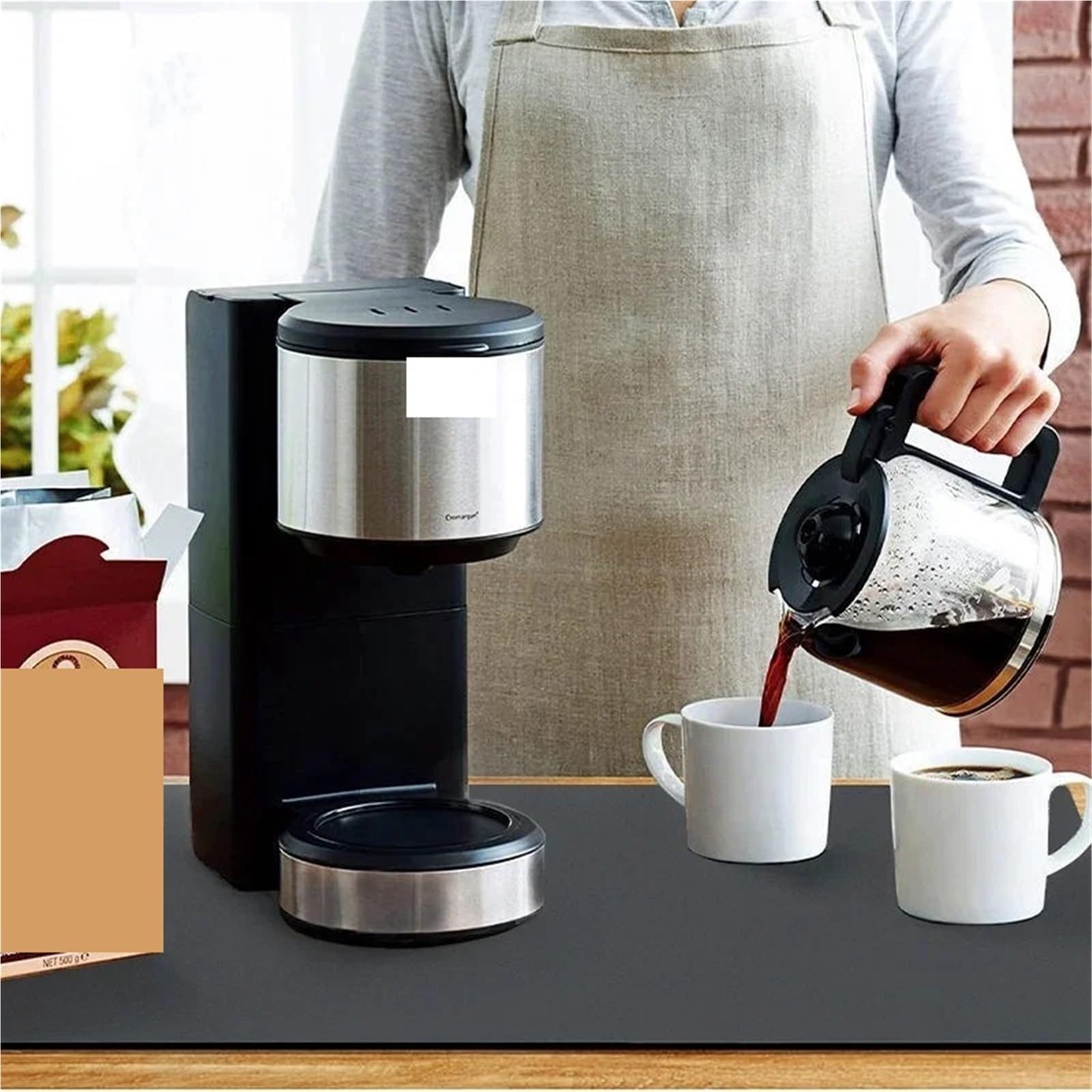Tappetino Per Macchina Da Caffè 2PCS Stoviglie Tappetino di scarico Utensili da cucina Controsoffitto della cucina Tappetino assorbente Sottobicchiere for bar a casa Tappetino isolante senza lavaggio
