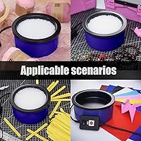 Vista 3 de Olla eléctrica de pegamento para manualidades con pellets de 1 libra, temperatura ajustable de 225-400 °F, olla caliente de 5.4 fl oz, diámetro