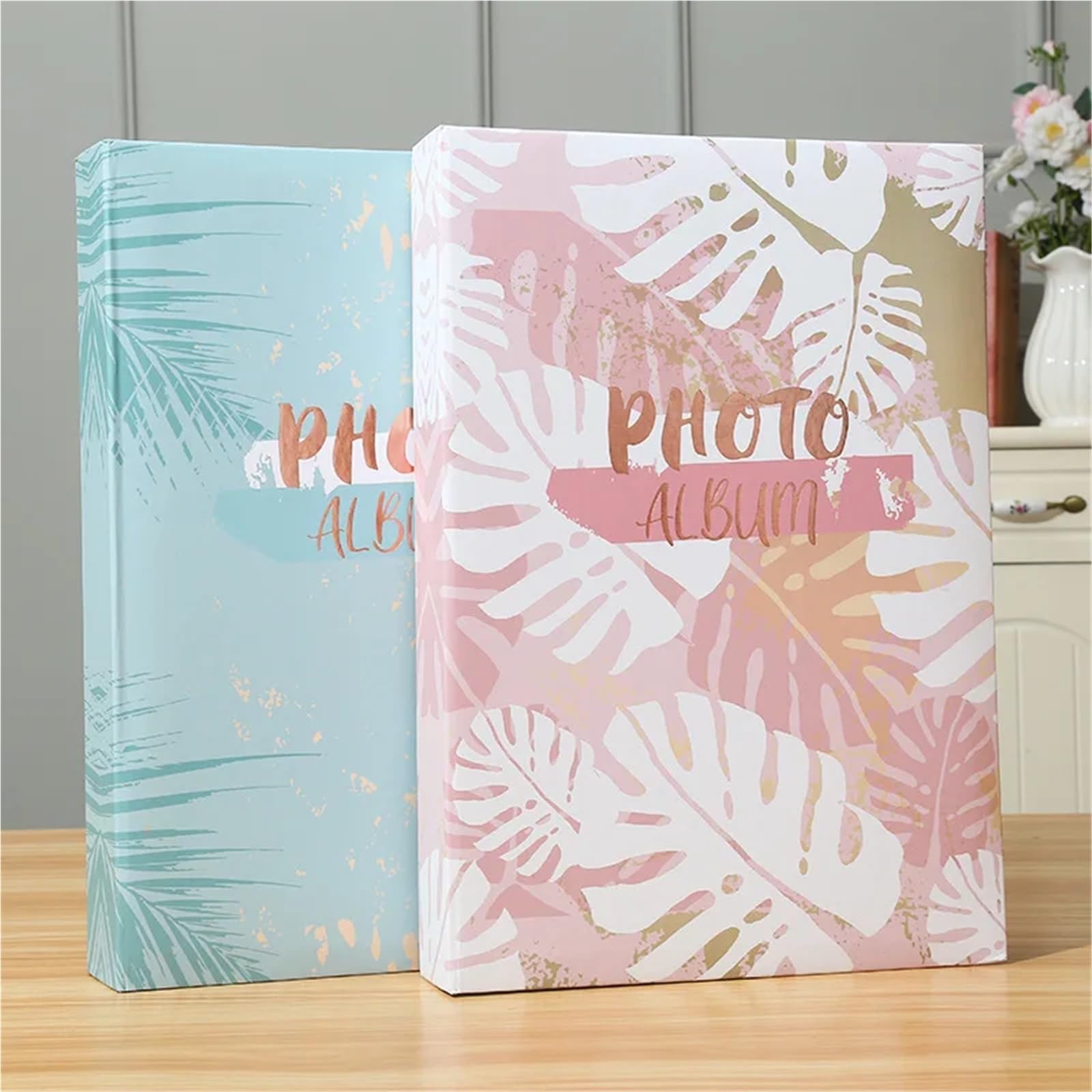 Álbum de Fotos Álbum de fotos con tapa impresa 6 pulgadas y 300 bolsillos, almacenamiento creativo imágenes, álbumes recortes, recuerdos familiares 4 x(Color02)
