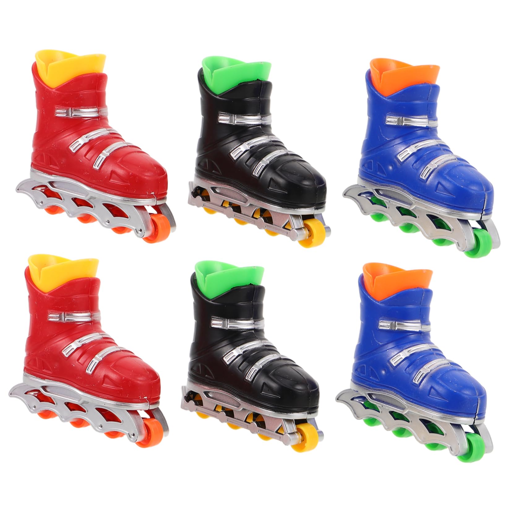 SUPVOX 6pares Mini Patines De Dedo De Patinetas Pequeñas De Escritorio para Entretenimiento y Educativos