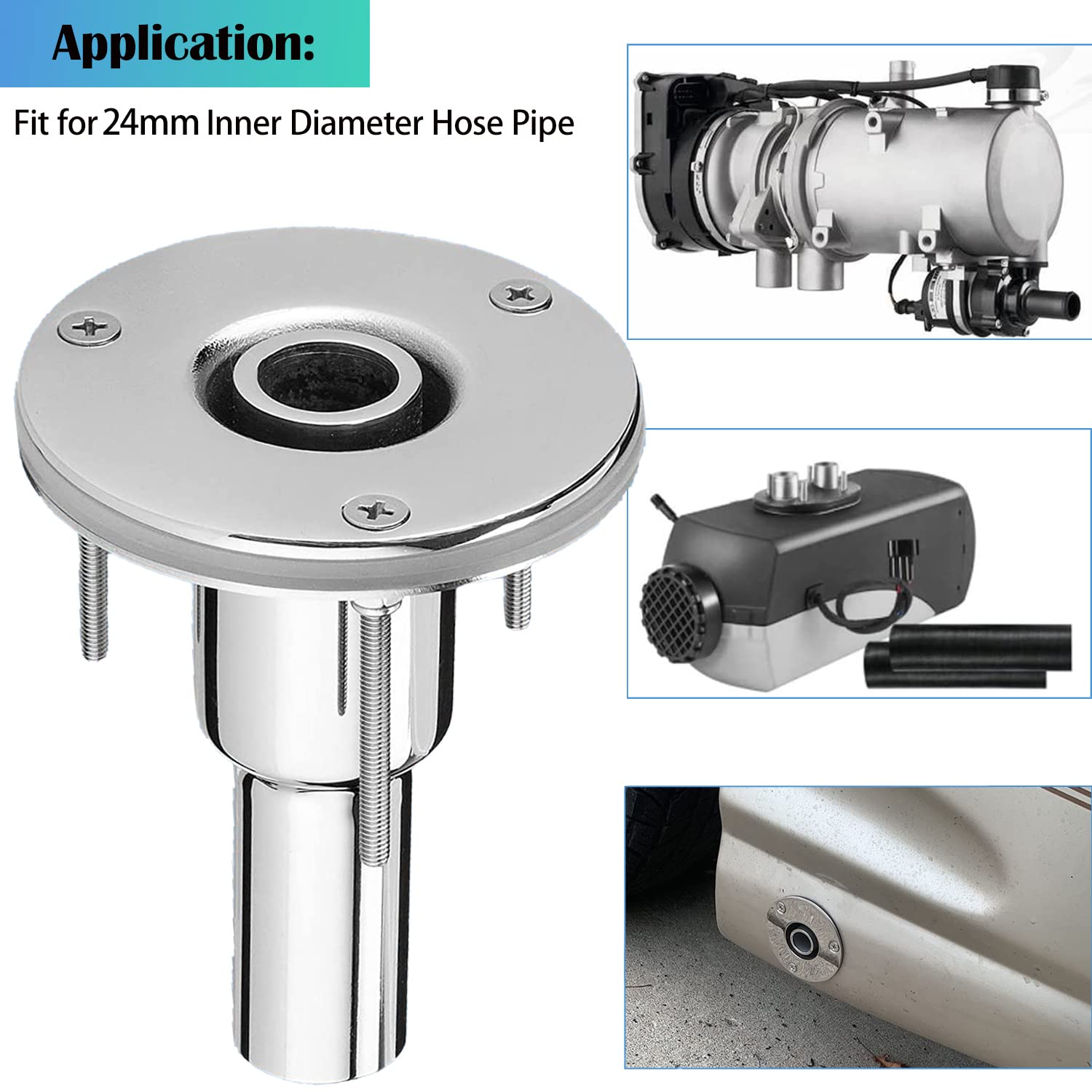 Coque D'échappement Traversante En Acier Inoxydable 316 - Raccord