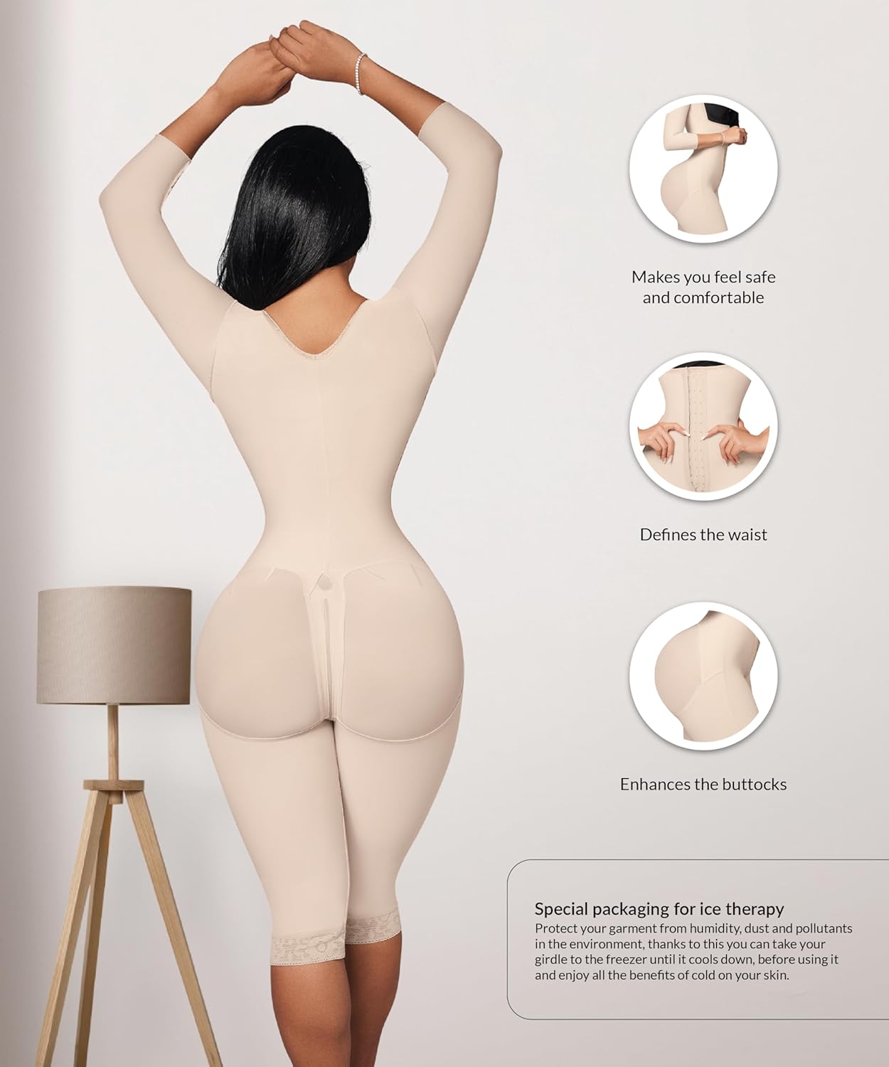 Forma Tu Cuerpo Fajas Colombianas, Knee Lenght Shapewear, Full Body Faja, Bodyshapers for Women, Faja Completa Para Mujer
