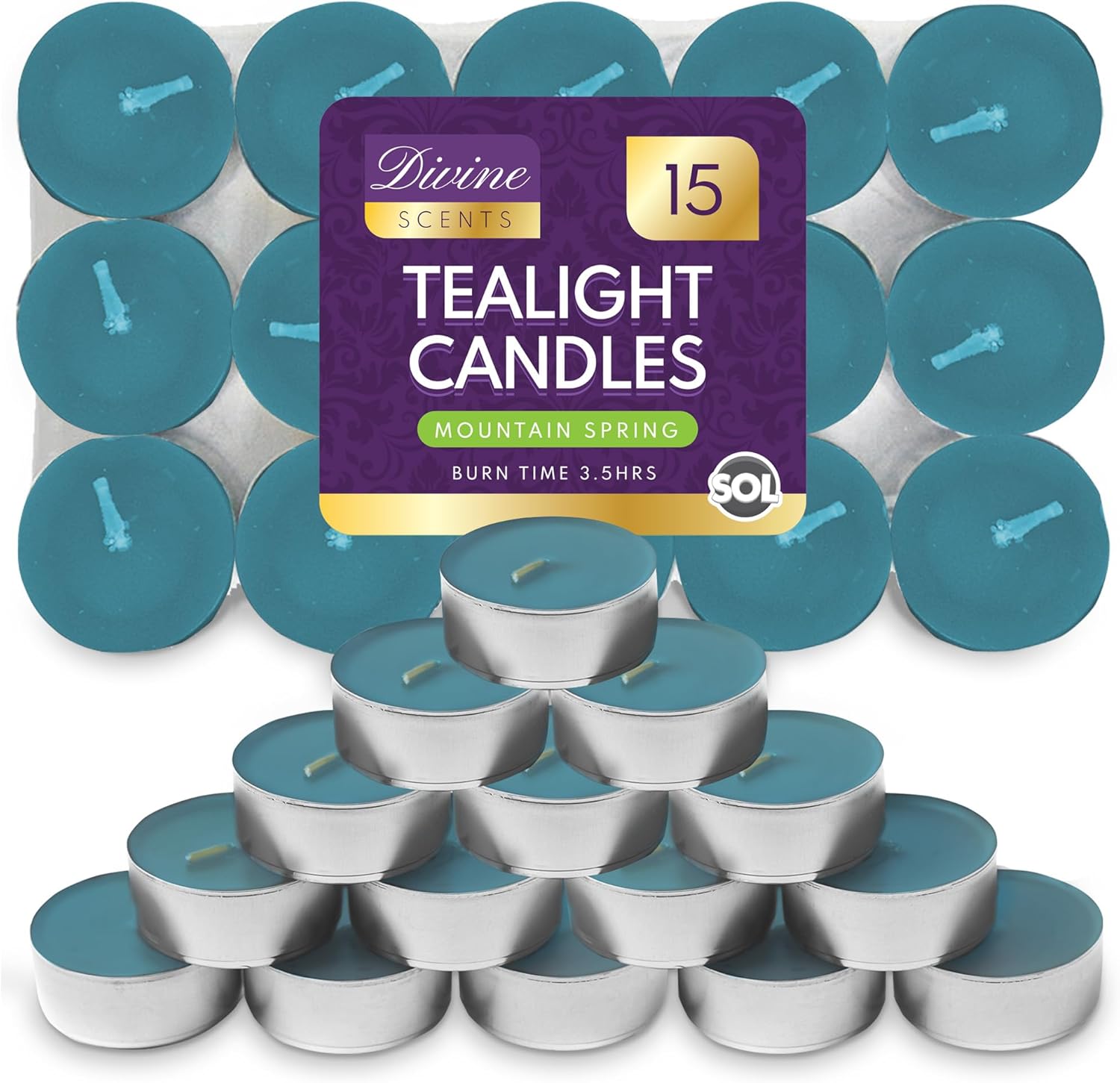 15pk Mountain Spring Tea Lights