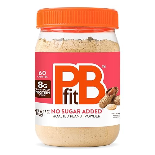 Miniatura 1 de PBfit Mantequilla de maní en polvo sin azúcar maní en polvo de cacahuetes prensados tostados reales sin azúcar añadida 7 onzas