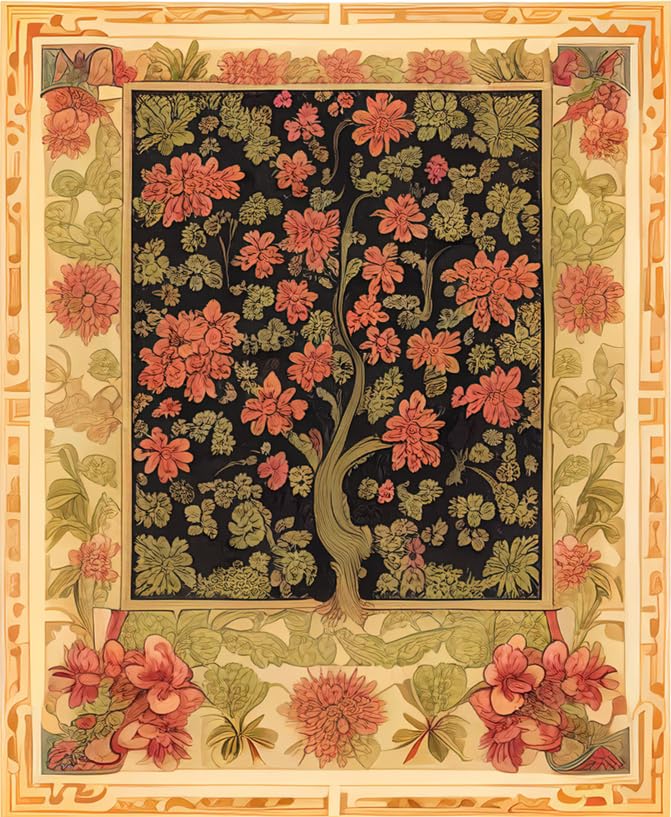 Image of Joyhoor Cross Stitch Kits for Beginners Stamped Cross-Stitch Supplies Needlework preprint Embroidery Kits for Adults DIY Needlepoint Kits Embroidery Patterns 11CT-Tree of Life 16x20 inch
