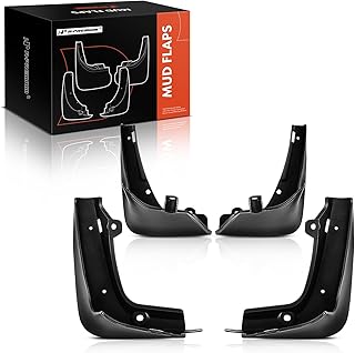 A-Premium Set of 4PCS Mud Flaps Splash Guards Mudguards Mudflaps with Hardware Accessories Compatible with Tesla Model S 2012-2016, Sedan, Matte Black Color, Front LH RH and Rear LH RH