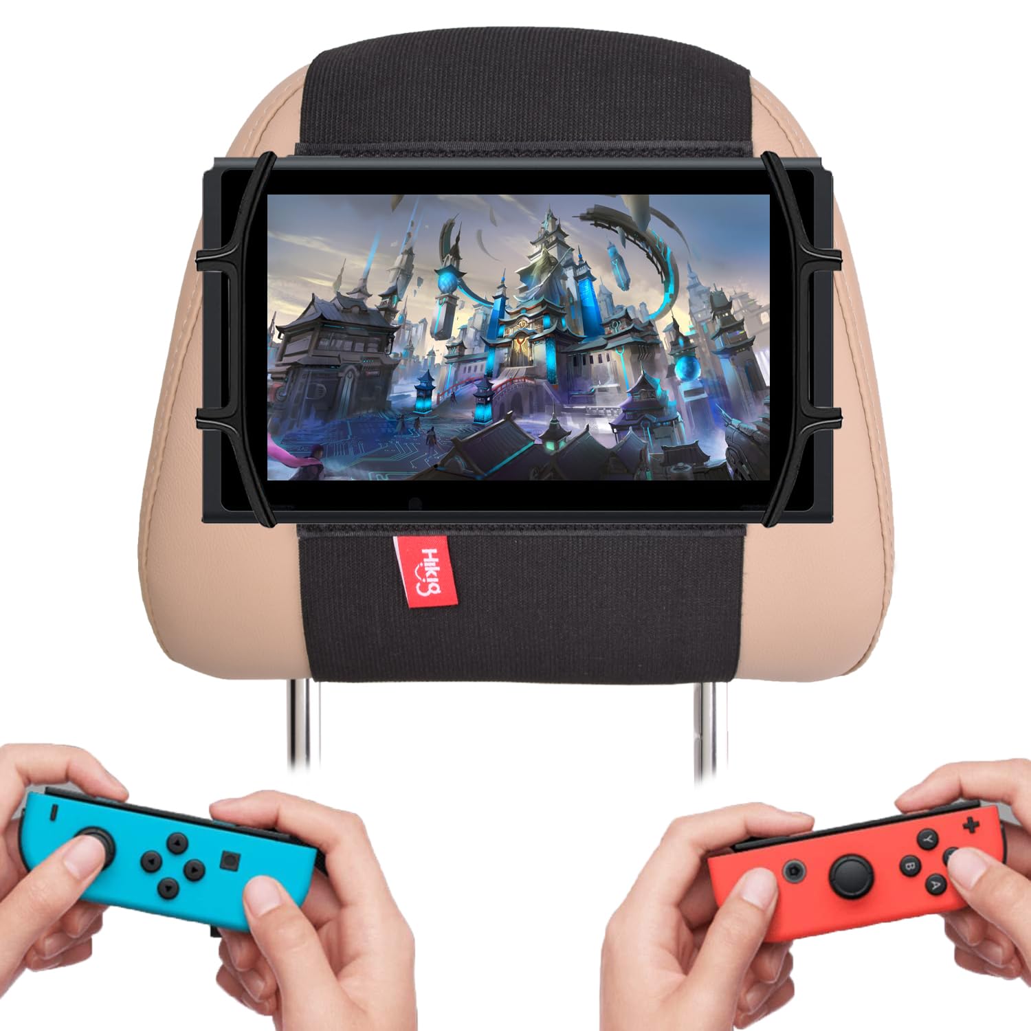 Hikig Support Tablette Voiture 4,4 à 12,9 Pouce Support de l'appuie-tête de Voiture Rotation à 360° Compatible avec iPad Pro Air Mini, Samsung Galaxy Tab, Huawei MediaPad, Kindle,Phone et d'autres
