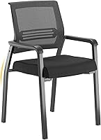 Vista 10 de VINGLI Modernas sillas apilables de gran tamaño para sala de espera de 350 libras; diseño ergonómico para oficina, invitados, sala de conferencias