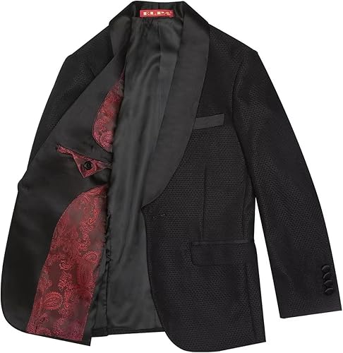 Miniatura 5 de ELPA - Conjunto de traje de esmoquin floral para niños, esmoquin juvenil ajustado