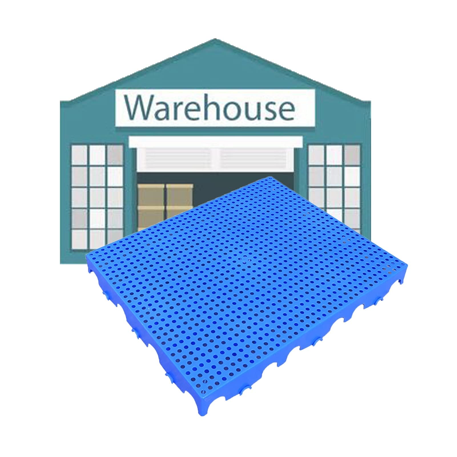 Kanduo Pallet di plastica Pallet in plastica for Lo stoccaggio in Cantina, Pallet in Rete Impermeabile for supermercati, Cantine, Pallet di Ventilazione Traspiranti Pallet di Trasporto annidabili