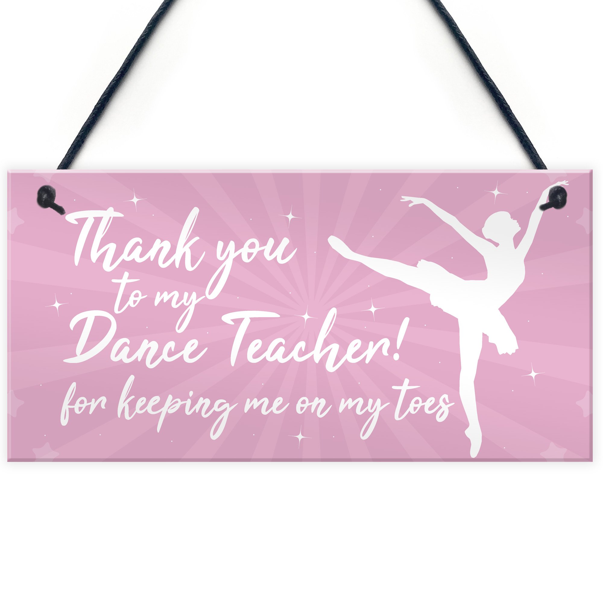 Red Ocean Thank You Dance Teacher Gift Hanging Plaque Special Goodbye Gifts For Her Friendship Sign