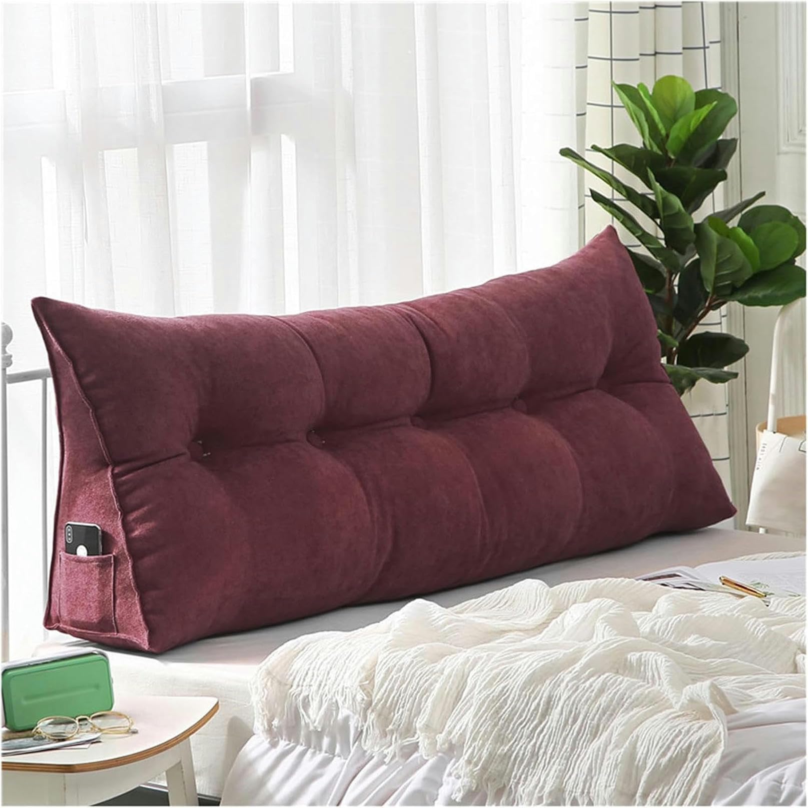 Coussin de lit pour mal de dos avec housse amovible lavable