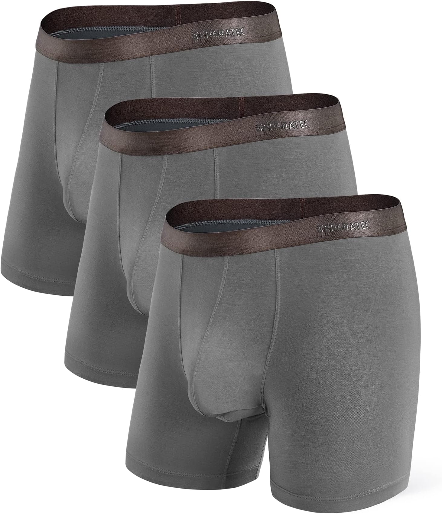 Mens Underwear with Pouch Moisture Wicking Rayon Made From Bamboo Underwear Men Breathable Boxer Briefs 3 or 6 Pack