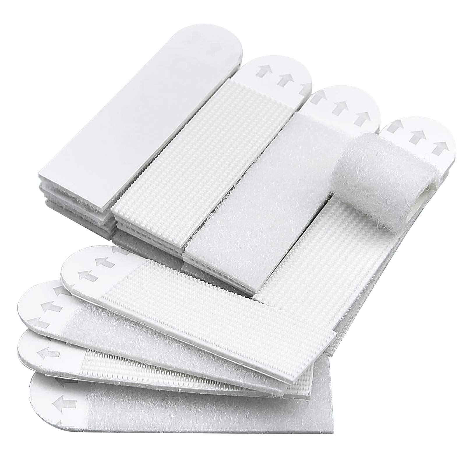 10 Pairs Picture Hanging Strips Damage-Free for Indoor Use Picture Decorate White (Medium(6.0L x 1.8W))