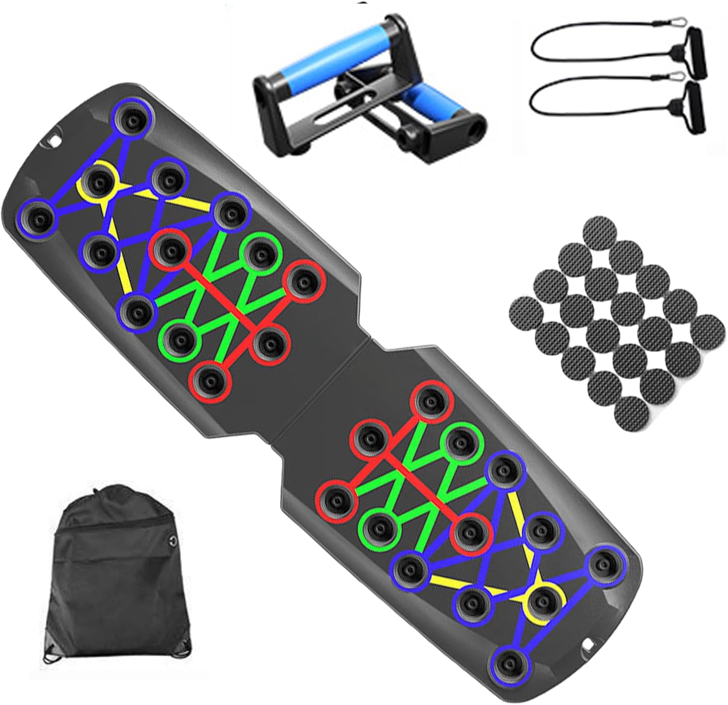 Pushup Stands Exercise Board Muscle Board for Home, Push Up Boards Multifunctional Foldable Fitness Workout Push Up Tool Push Up Boards Exercise Tool