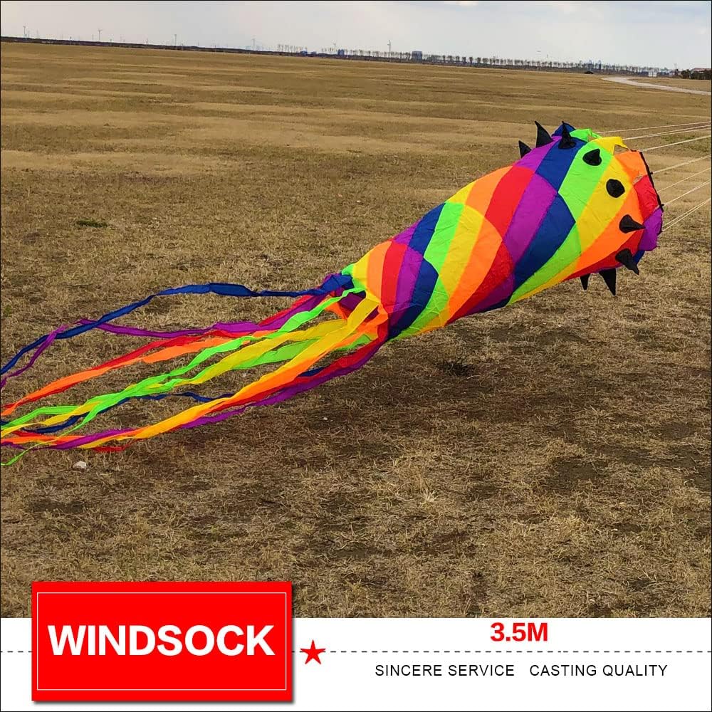 HFLY Kite New 3.5m Kite Windsocks for Adults Kite Spinner Tail