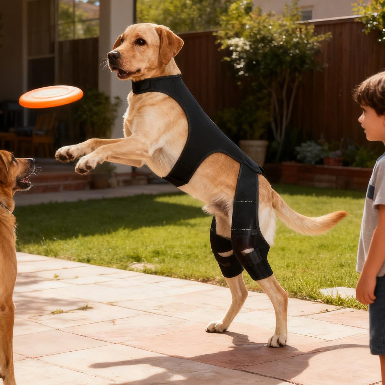 Attelle De Patte Arrière Pour Chien Ajustable Avec Stabilisateurs En Métal