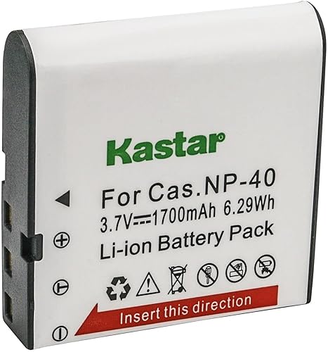 Kastar Paquete de 1 batería de repuesto Casio NP-40 para Casio Exilim EX-Z1050 EX-Z750, Kodak LB-060 AZ521 AZ361 AZ501 AZ522 AZ362 AZ526, HP D3500