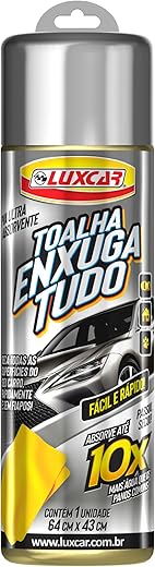 Luxcar Toalha Enxuga Tudo Microfibra 64 cm x 43 cm – Alta Absorção
