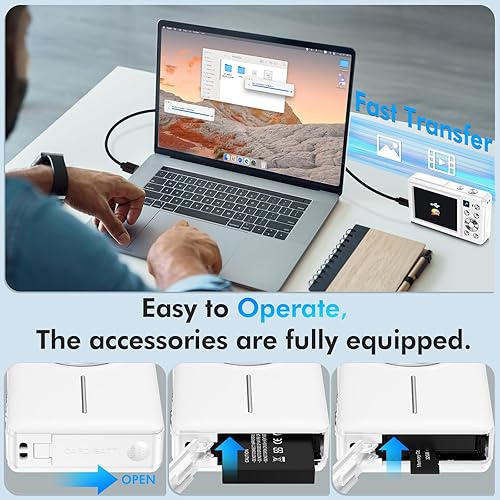 Miniatura 7 de Cámara digital 4K, cámara de enfoque automático de 64 MP con doble lente, zoom digital 16X, cámara compacta de disparo de punto de viaje para