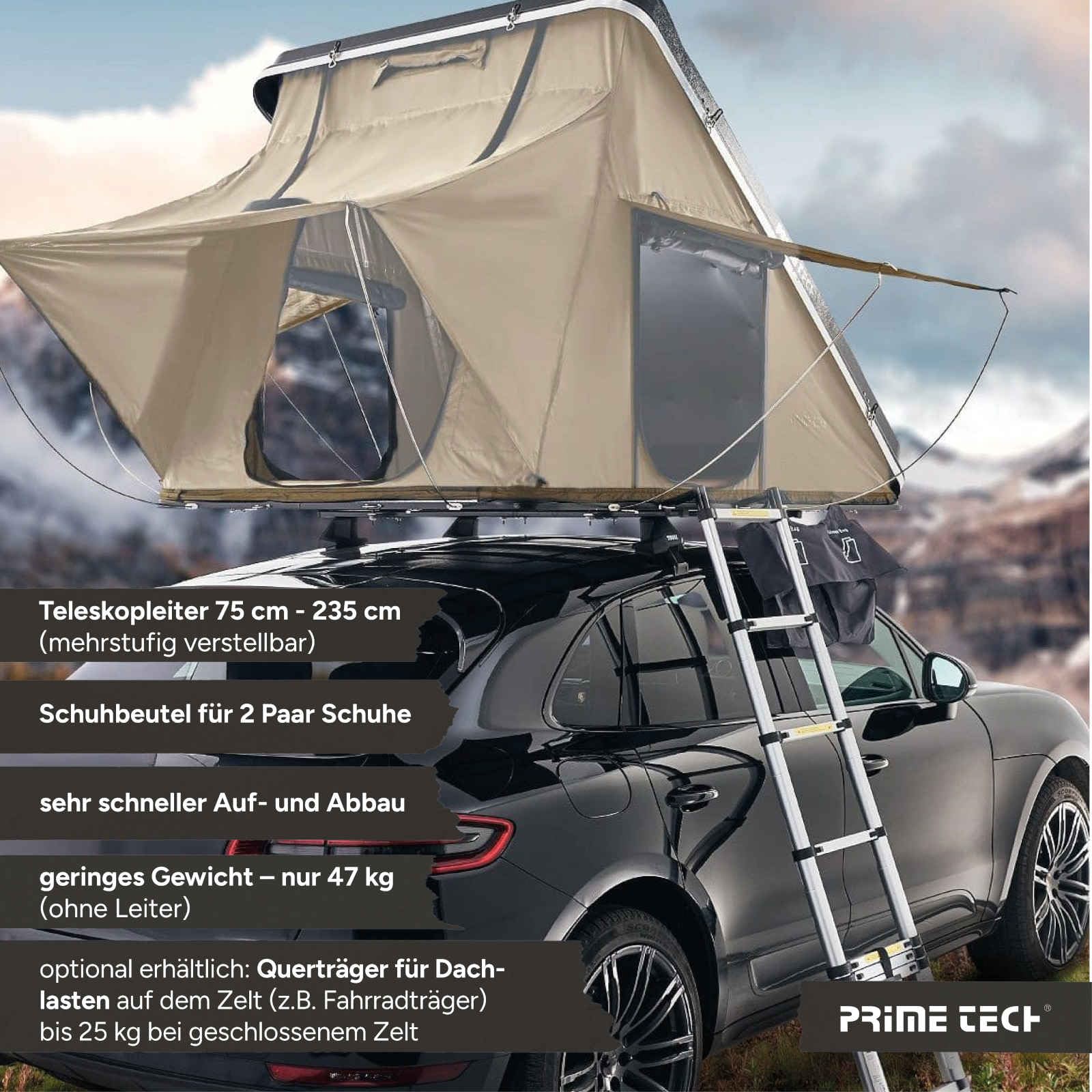 prime tech dachzelt Hartschalen-Autodachzelt Delta, schwarz/beige Performance Racesuit Herren | Seat Style_ Farbe:Lunar Titan